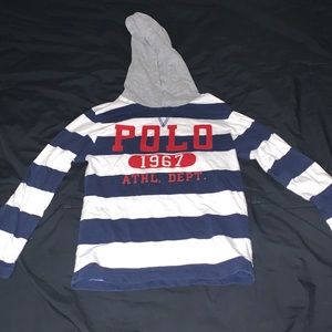 Polo Hoodie Long sleeve Shirt